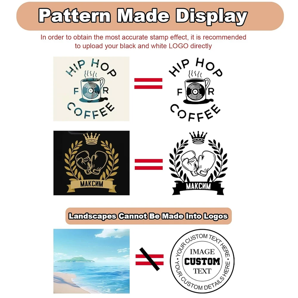 Custom Self-Inking Stamp With Your Own Logo,Photosensitive Ink / Rubber Stamp,Personalize Your Logo Multiple Ink Color Option thumbnail 3