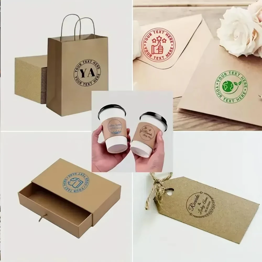 Custom Self-Inking Stamp With Your Own Logo,Photosensitive Ink / Rubber Stamp,Personalize Your Logo Multiple Ink Color Option thumbnail 6