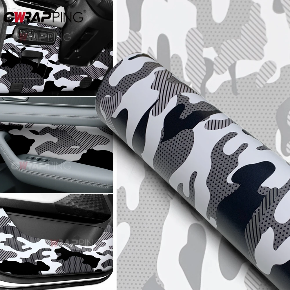 Off-Road Car Stickers Camo Car Wrap Black Camouflage Film Jeep Car Adhesive Vinyl Motorcycles Auto Outdoor Accessories thumbnail 2