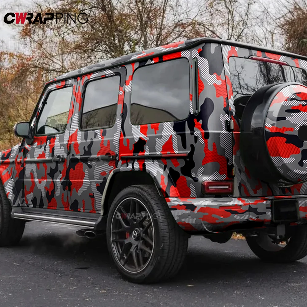 Auto Film PVC Vehicle Wrap Vinyl for Motorcycle Polka Dot Camo Car Stickers DIY Waterproof Car Wrapping Sticker Accessories thumbnail 6