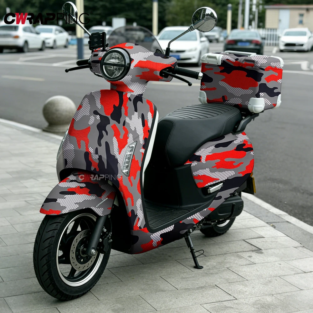 Auto Film PVC Vehicle Wrap Vinyl for Motorcycle Polka Dot Camo Car Stickers DIY Waterproof Car Wrapping Sticker Accessories thumbnail 2