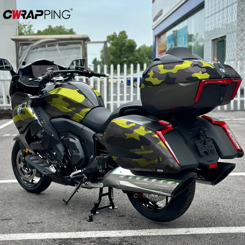Polka Dot Camo Stickers for Car Wrapping Film DIY Vinyl Car Wrap Full Body Air Release Waterproof Motorcycle Helmet Accessories thumbnail 6