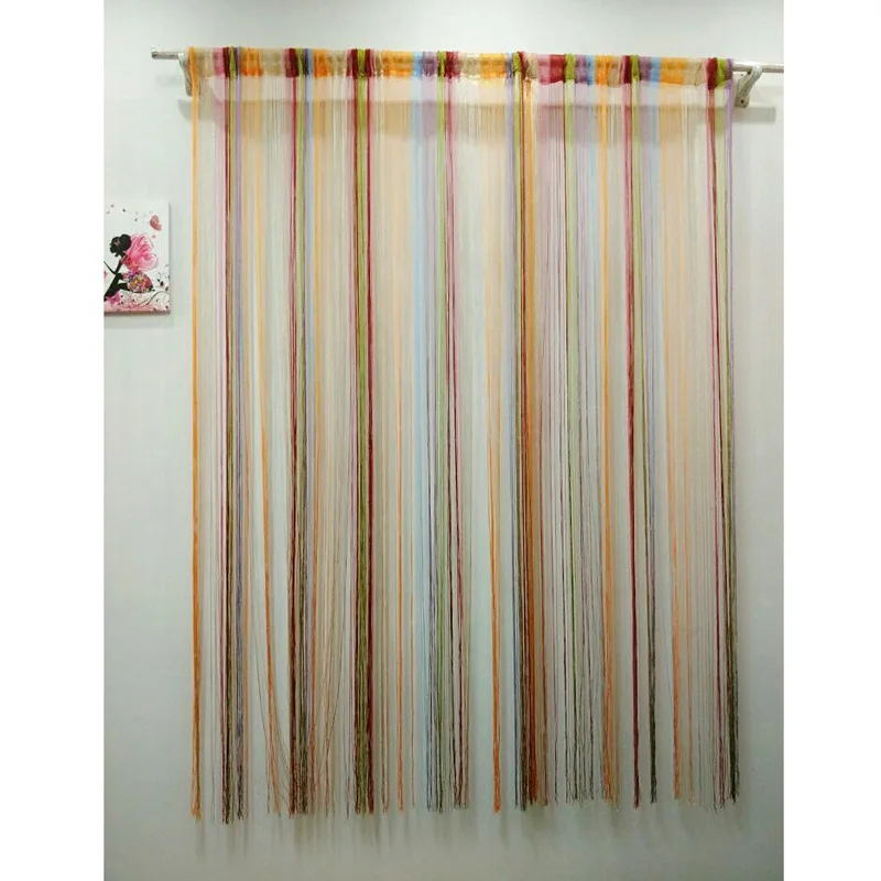 100x200cm String Curtain Multi-Color Wall Panel Fringe Window Room Divider Tassel Screen for Home Door Curtain Decor thumbnail 3