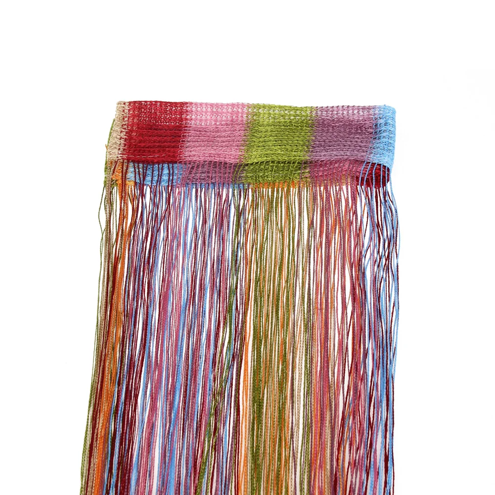 100x200cm String Curtain Multi-Color Wall Panel Fringe Window Room Divider Tassel Screen for Home Door Curtain Decor thumbnail 5