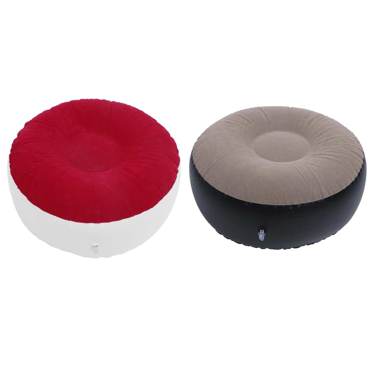 1Pc Inflatable Flocking Stool Multipurpose Lightweight Ergonomic Design Round Portable Inflatable Stool for Travel Camping thumbnail 2