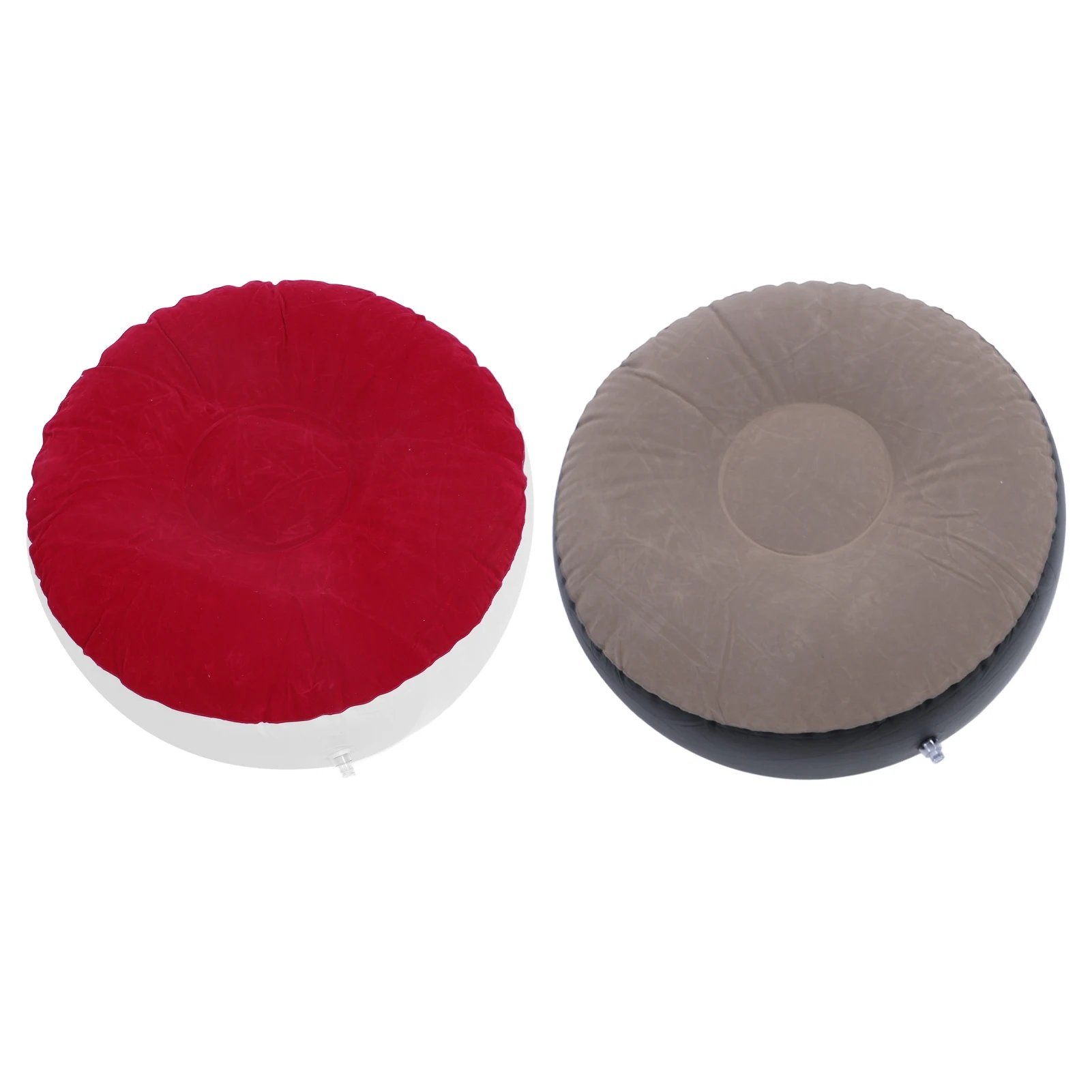 1Pc Inflatable Flocking Stool Multipurpose Lightweight Ergonomic Design Round Portable Inflatable Stool for Travel Camping thumbnail 3