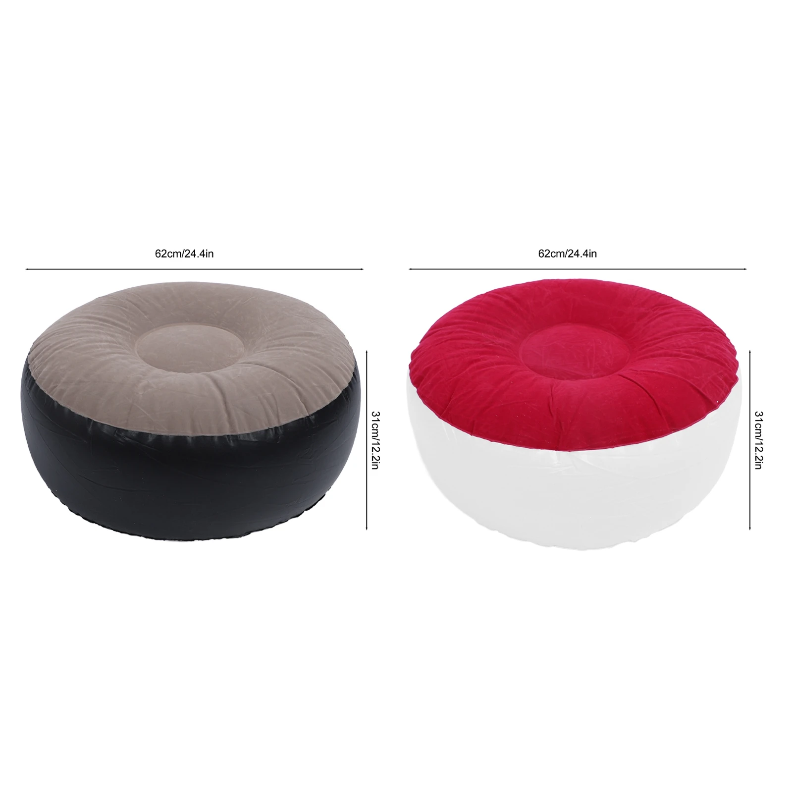 1Pc Inflatable Flocking Stool Multipurpose Lightweight Ergonomic Design Round Portable Inflatable Stool for Travel Camping thumbnail 6