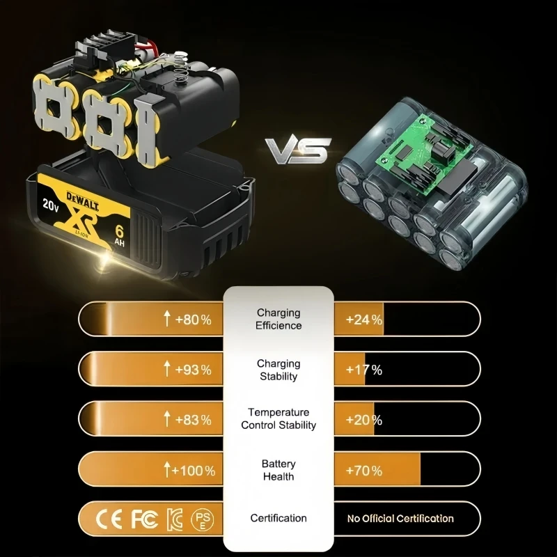 New Dewalt 60V 9.0Ah Battery Compatible with DCB200 DCB204 DCB205 DCF880 DCF885 Impact Drivers. thumbnail 4