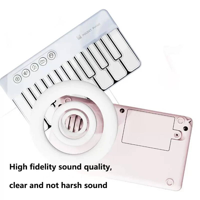 Kids Pocket Piano 7 Colors LED Light Electronic Organ Keyboard Child Musical Instrument Playable Beginner Multi-functional Piano thumbnail 3