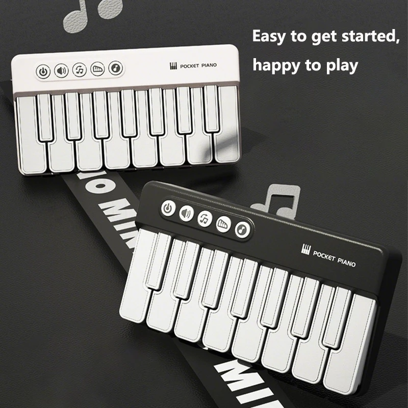 Kids Pocket Piano 7 Colors LED Light Electronic Organ Keyboard Child Musical Instrument Playable Beginner Multi-functional Piano thumbnail 6
