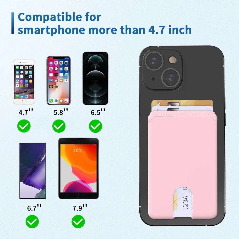 Silicone Lightweight Cardholder, Shockproof, 3M Adhesive, Soft Mobile Wallet Easy-to-push Universal Phone Case thumbnail 5