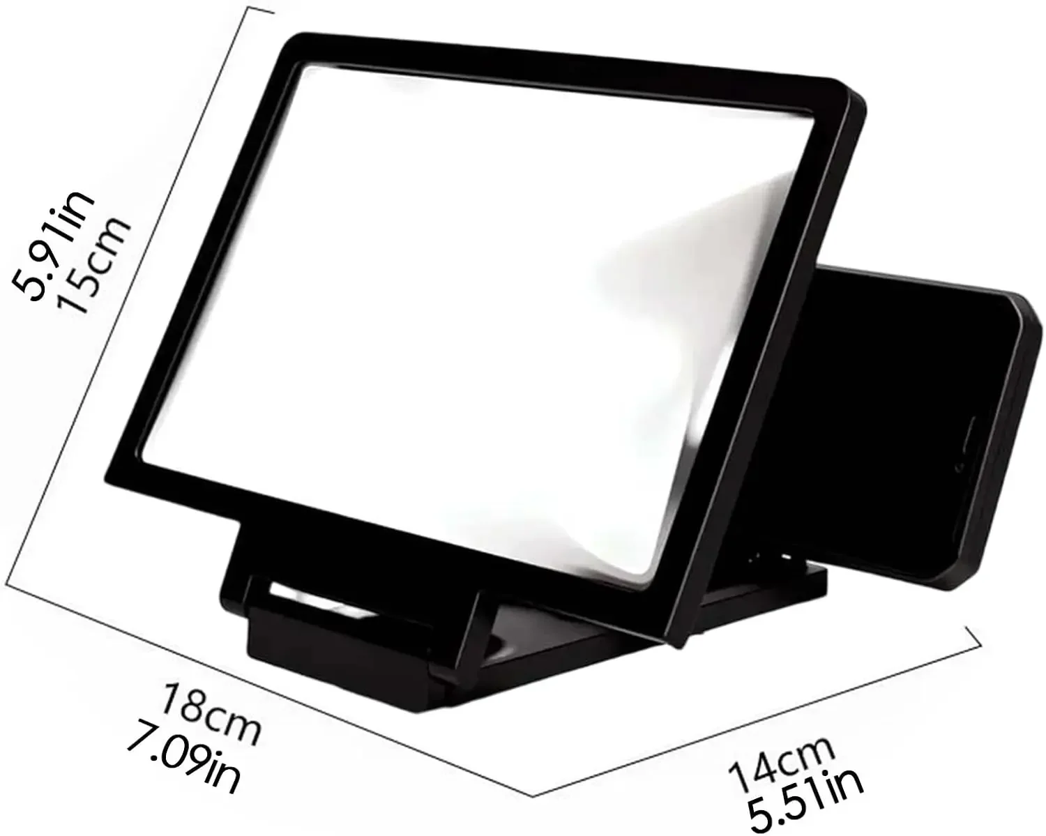 NEW 3D Screen Amplifier Mobile Phone HD Screen Video Glass Stand Magnifier For Phone Enlarged Screen Phone Stand Bracket thumbnail 6