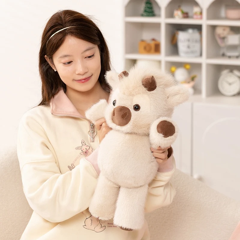 Adorable Highland Cattle Plush Toy 45cm - Huggable Running Cow Stuffed Animal Made with Premium Soft Fabric, Soothing Companion thumbnail 3