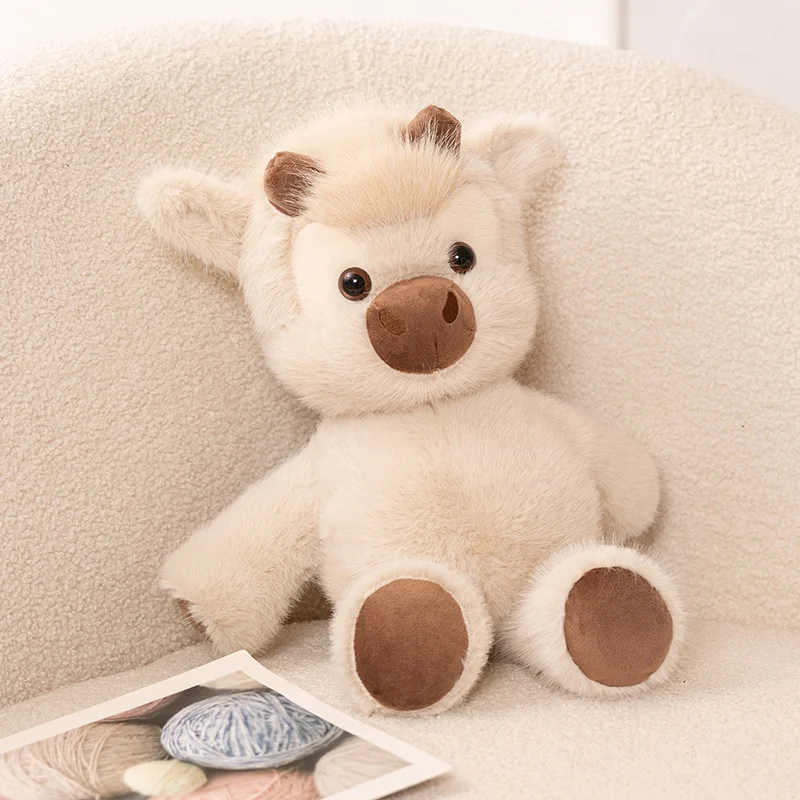 Adorable Highland Cattle Plush Toy 45cm - Huggable Running Cow Stuffed Animal Made with Premium Soft Fabric, Soothing Companion thumbnail 4