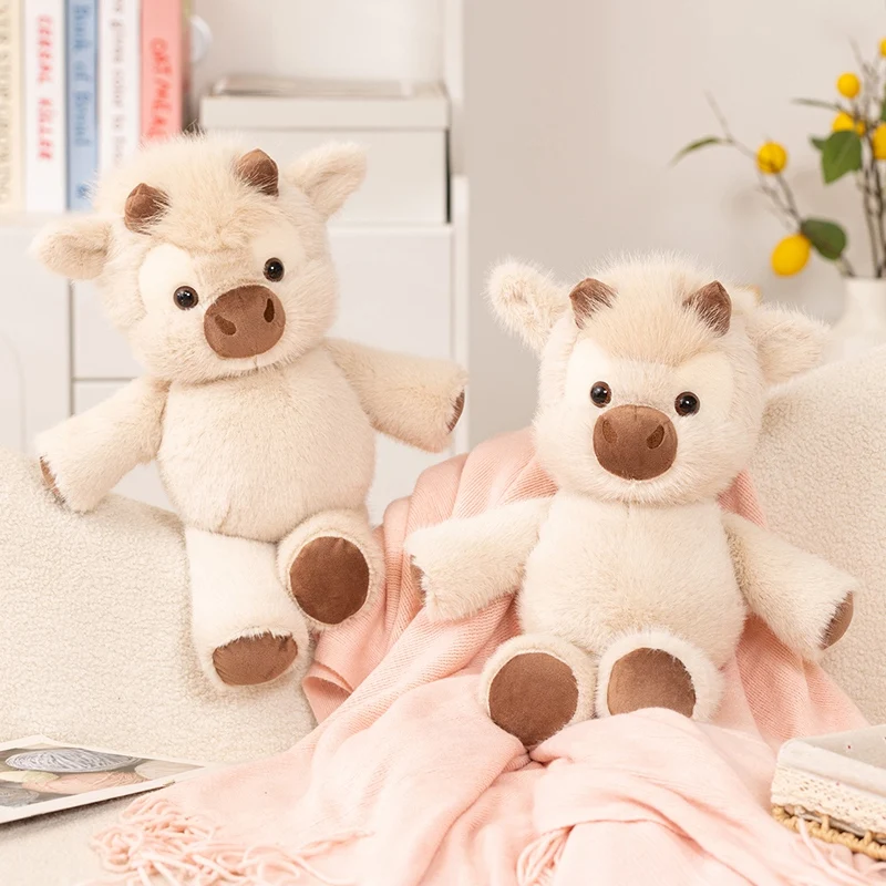 Adorable Highland Cattle Plush Toy 45cm - Huggable Running Cow Stuffed Animal Made with Premium Soft Fabric, Soothing Companion thumbnail 5