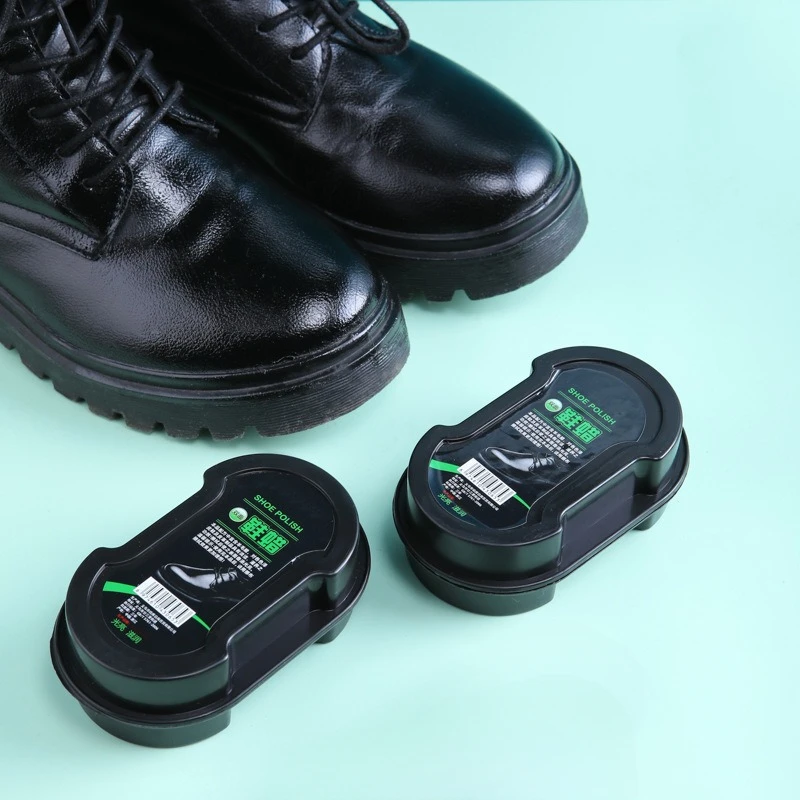 Shoe Polish Colorless Universal Brightening Maintenance Care Cleaning Shoe Wax Brush Double-Sided Sponge Shoe Cleaning Tool