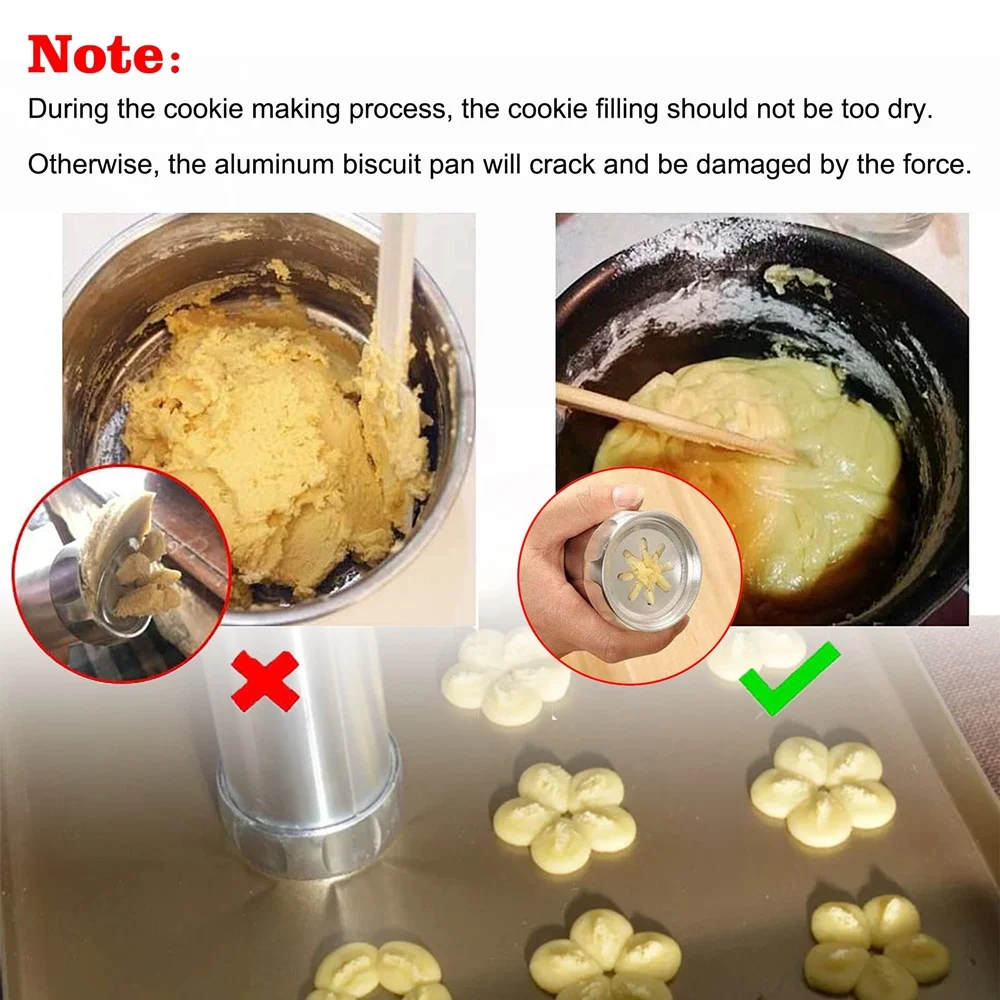 Cookie Press Gun Kit  Aluminum Cookie Churros Maker Christmas Spritz Cookie Press Gun 10/20 Cookie Discs and 4 Icing Nozzles thumbnail 6