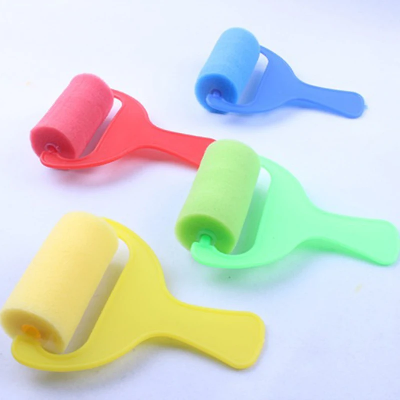 12-48PCS/Set Sponge Painting Brush DIY Fun Graffiti Decorating Gadget Colorful Stamp Brush Drawing Tool Handmade Brush Stick ZYF thumbnail 2