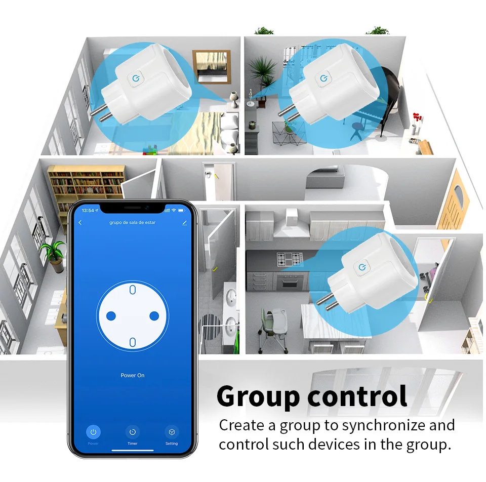 Tuya Zigbee3.0 Smart Socket European Plug 16A/20A with Power Metering Alexa Voice Mobile APP Remote Control Google Home thumbnail 2