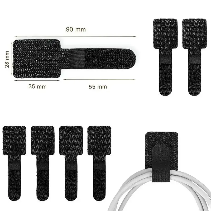 20pcs Reusable Cable Tie Fastening Mouse Wire Organizer Cord Rope Holder Desk Management Self Adhesive Adjustable Cord Organizer thumbnail 3