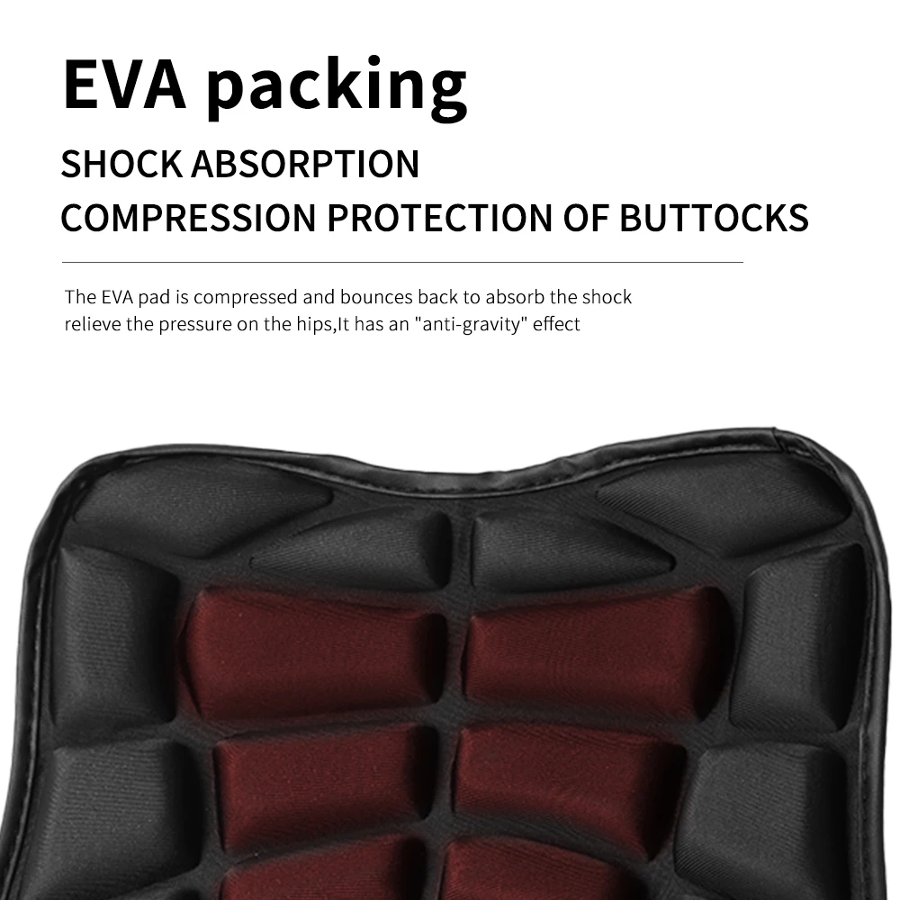 set Motorcycle Fit for Seat Pad 3D Comfort Gel Cushion Fit for Seat Breathable Motor Universal Shock Absorbing Fit for Seat Cove thumbnail 3