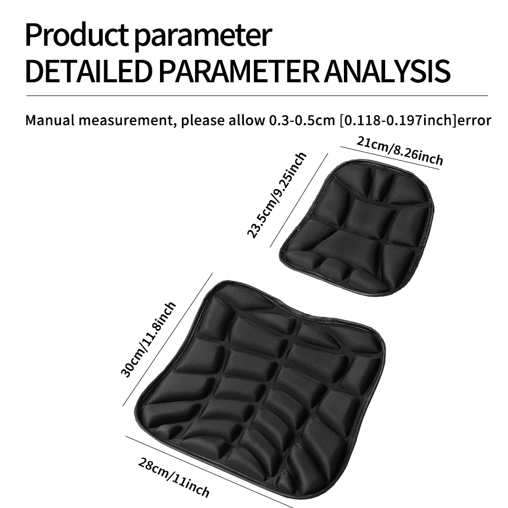 set Motorcycle Fit for Seat Pad 3D Comfort Gel Cushion Fit for Seat Breathable Motor Universal Shock Absorbing Fit for Seat Cove thumbnail 2