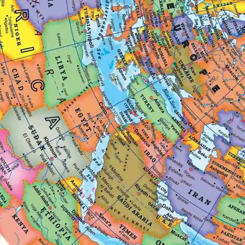 1pc Educational Globe for Teaching, HD English World Map with 360° Rotation, Standard Desktop Geography Learning Tool thumbnail 4
