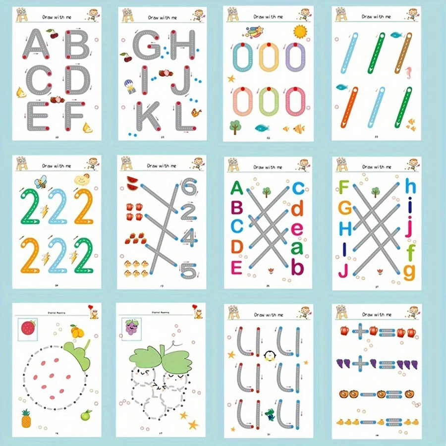 Toddler Pen Control Training Workbook Baby Magical Tracing Practice Copybook Reusable Writing Drawing Educational Picture Books thumbnail 6