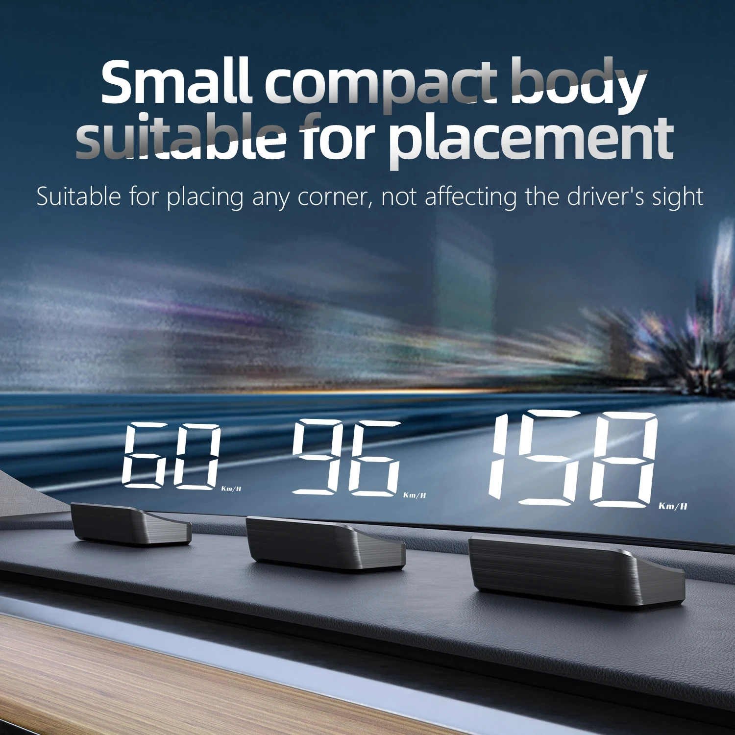 HD Car Head up Display M2 GPS Speedometer KM/H Digital HUD Windshield Projector Universal Auto Electronics Accessory thumbnail 5
