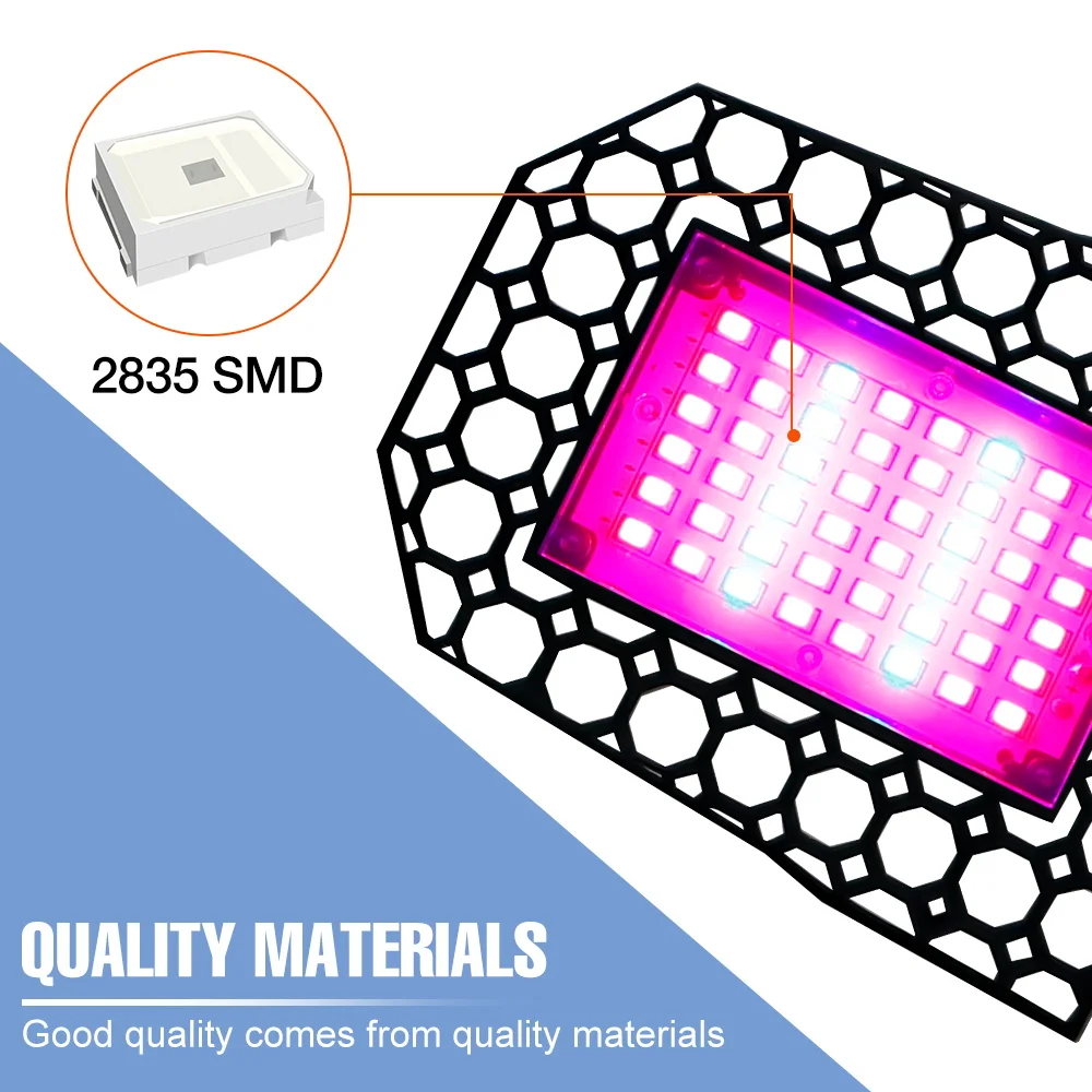 300W Full Spectrum LED Grow Bulb Foldable E27/E26 Indoor Plants Cultivation Lamp Greenhouse Tent Flower Seeds Vegs Fill Lighting thumbnail 5