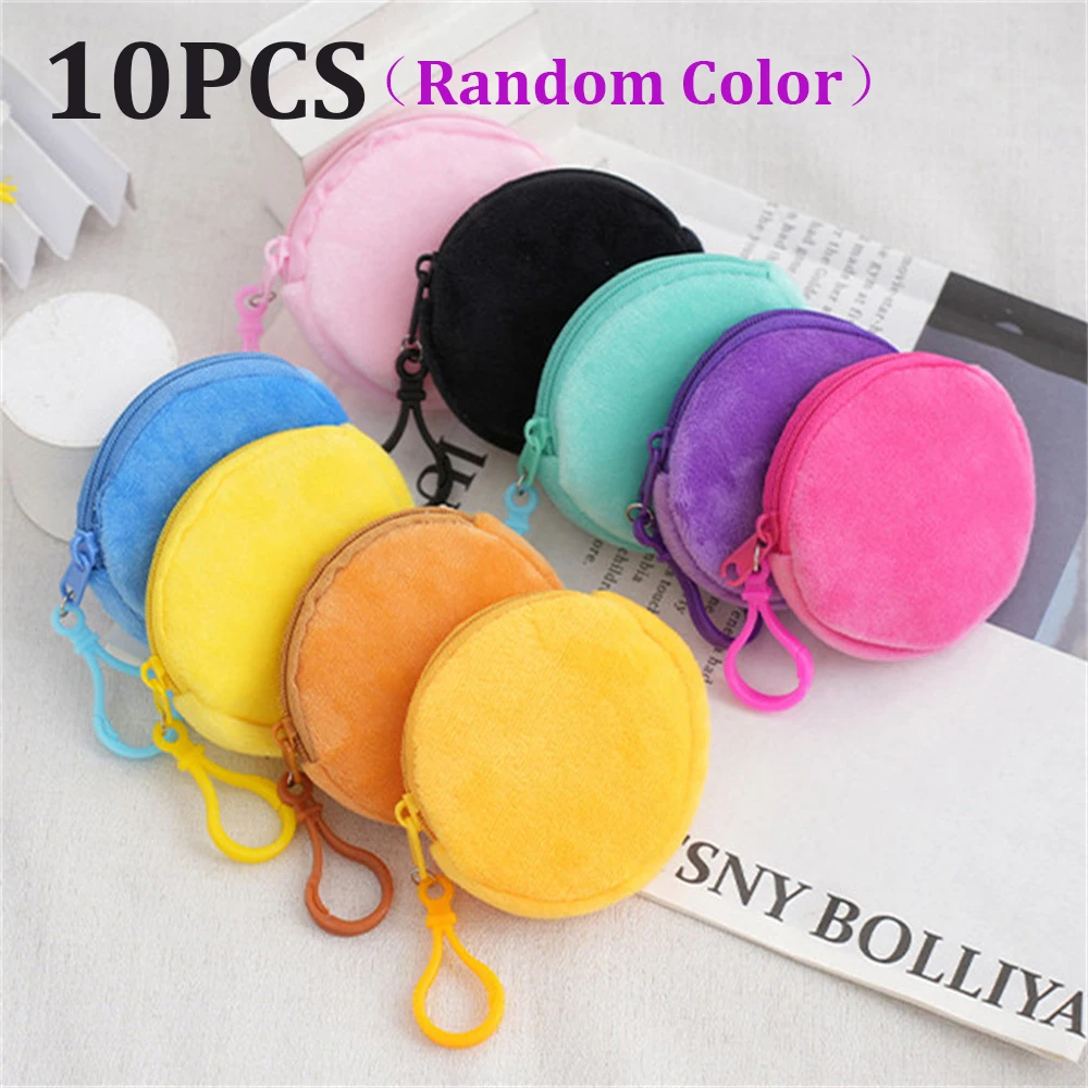 10PCS  Three Layer Wallets Nylon Coin Purse New Korean Large Capacity Portable Oxford Cloth Coin Wallet Waterproof Portable Bag