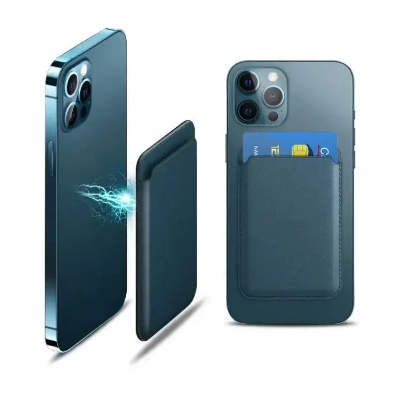 For Magsafe Magnetic Leather Wallet Case For iPhone  17 16 15 14 13 12 11 8  Samsung Huawei Card Holder with Magnet Covers thumbnail 3