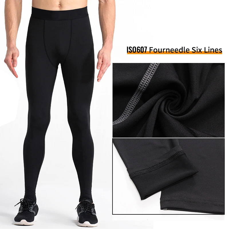 SONECHOKI Compression Pant Men Training Gym Leggings Dry Fit Running Tights Fitness Basketball Jogging Workout Trouser Polyester thumbnail 2