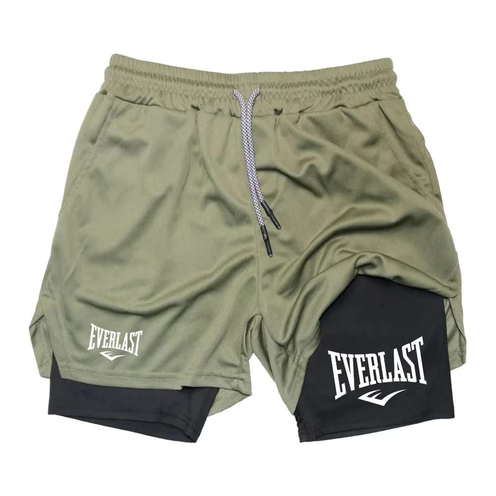 Men Running Shorts 2 in 1 Double-deck Sport Shorts Sportswear Gym Fitness Short Pants Training Jogging Bottom Men's Clothing thumbnail 4