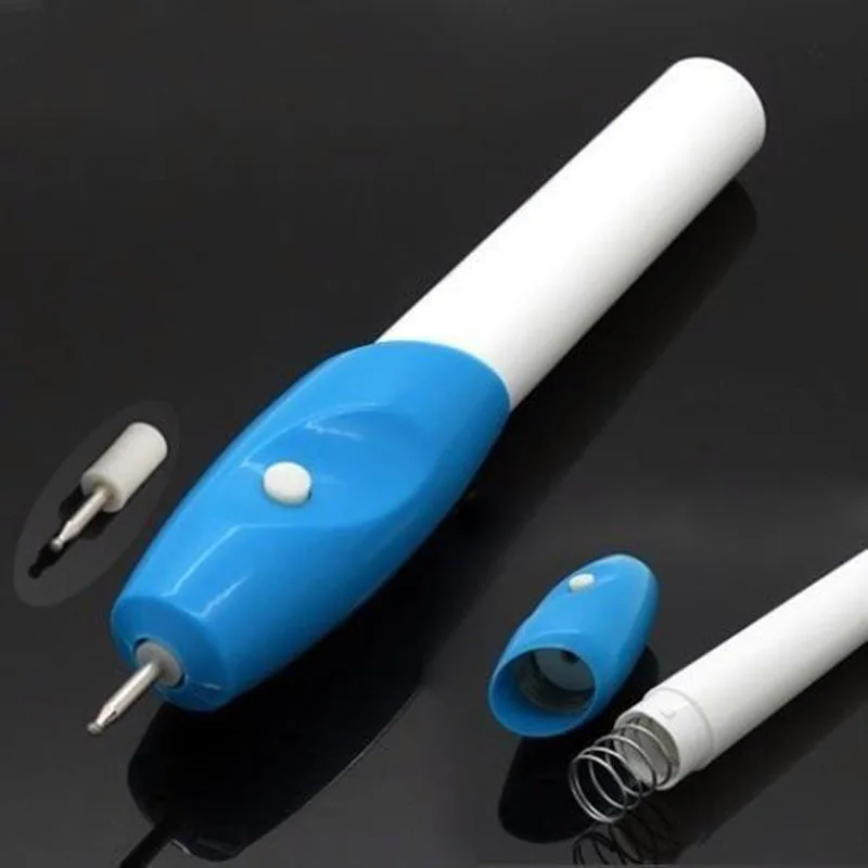 Mini Electric Engraving Pen Blue DIY Miniature Carving Machines for Plastic Wood Metal Glass Stone Leather Engraving Tool thumbnail 5