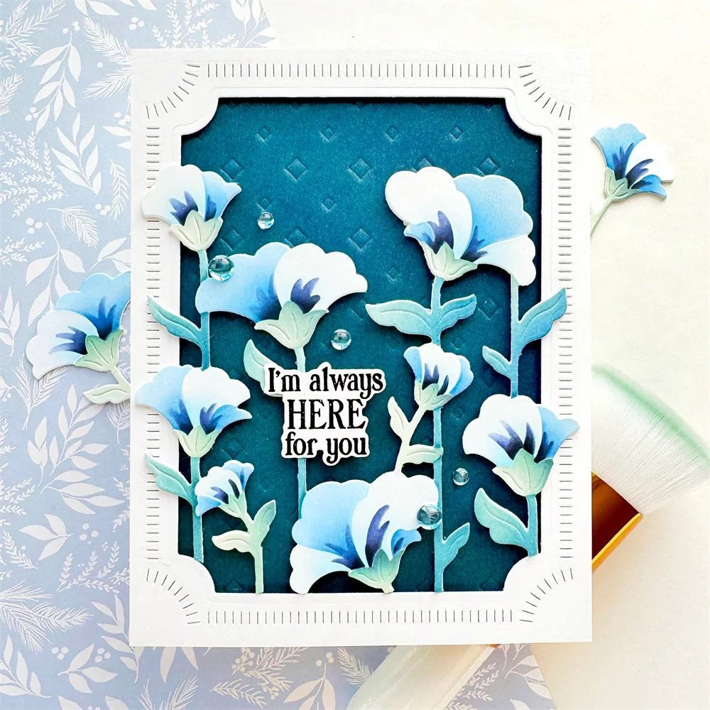 2026 New Rising Wildflowers Frames Metal Cutting Dies for Layering Stencils DIY Scrapbooking Album Embossing Paper Card Handmade thumbnail 2