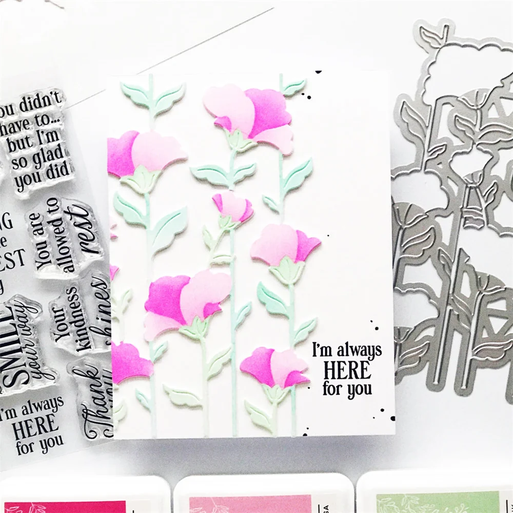 2026 New Rising Wildflowers Frames Metal Cutting Dies for Layering Stencils DIY Scrapbooking Album Embossing Paper Card Handmade thumbnail 4