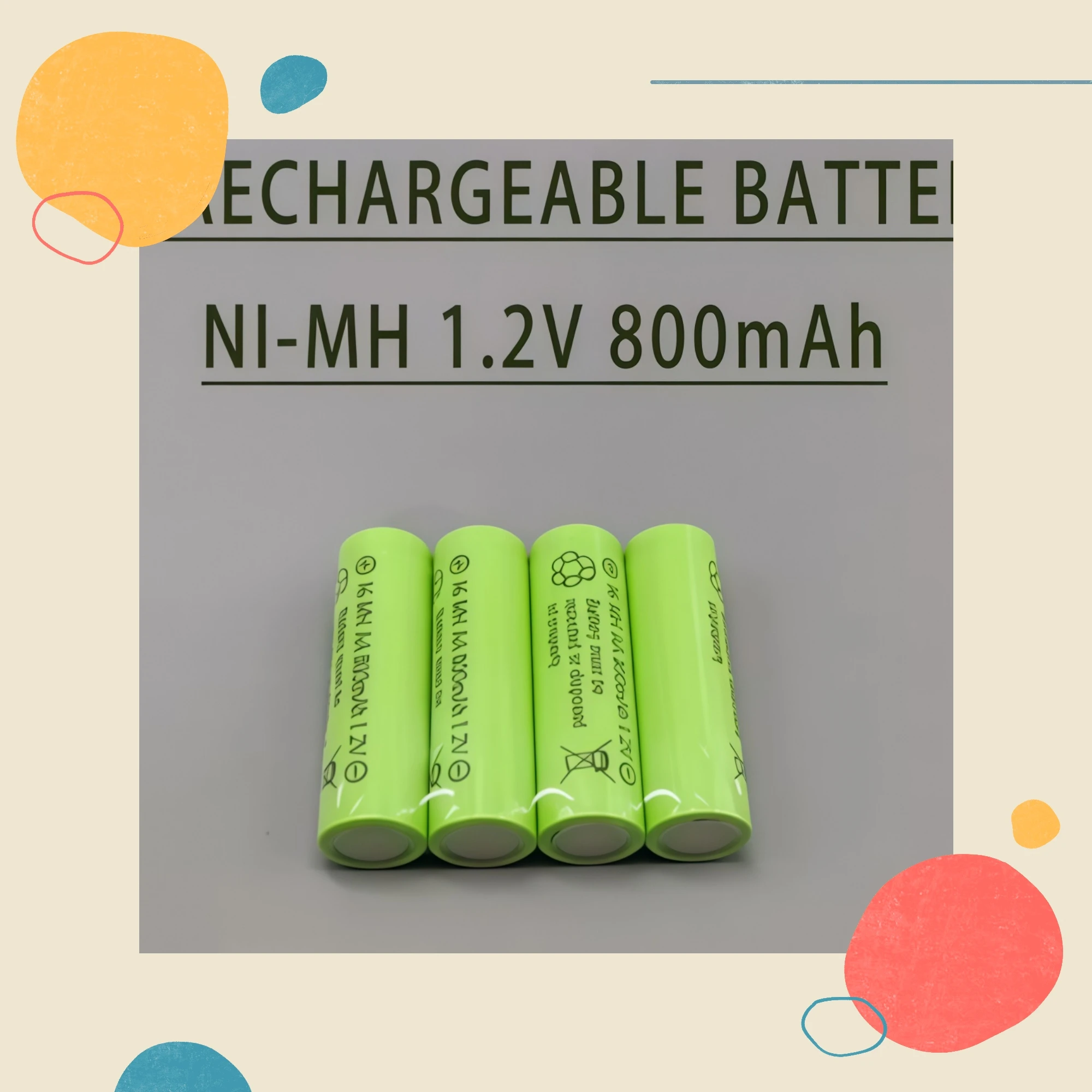 Reliable Non-Rotating Ni-MH AA 1.2V 800mAh Batteries for Smartwatches And Electronic Devices thumbnail 4