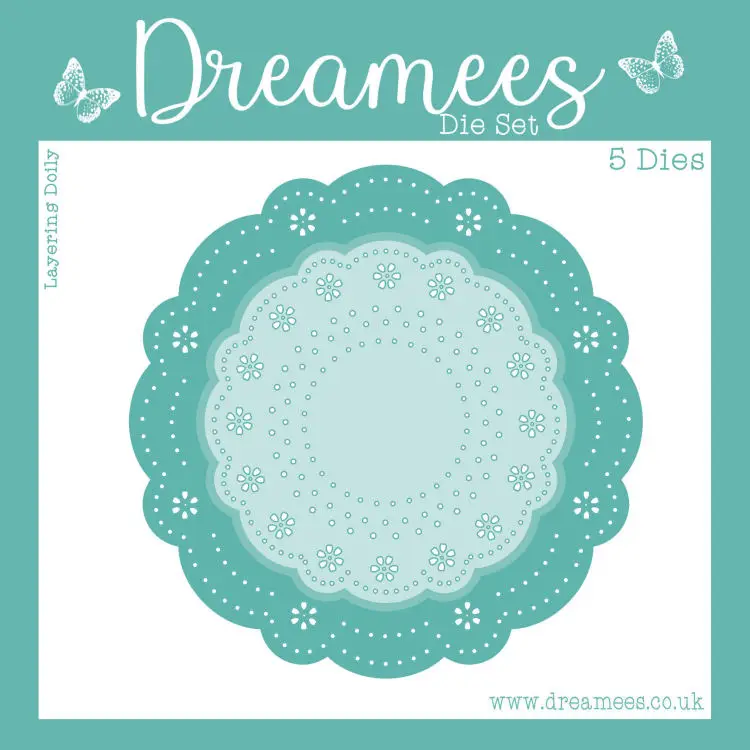 Dreamees Layering Square Doily Die Set Delightful Dots Metal Cutting Dies Stamp for DIY Scrapbooking Diary Handmade May 2026 New thumbnail 5