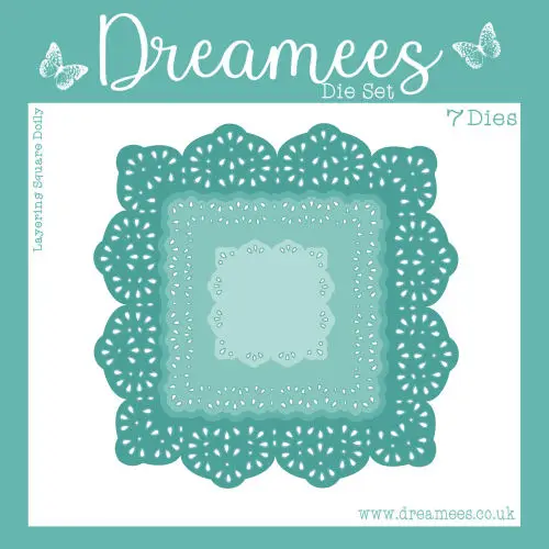 Dreamees Layering Square Doily Die Set Delightful Dots Metal Cutting Dies Stamp for DIY Scrapbooking Diary Handmade May 2026 New thumbnail 3