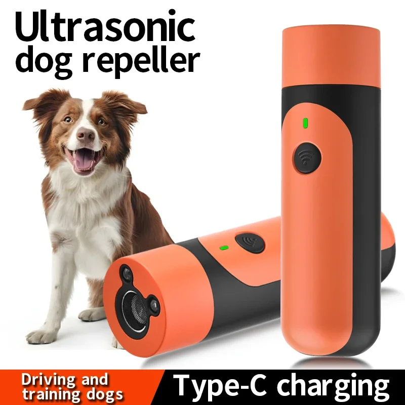 Mini Ultrasonic Dog Repeller High Power Long Distance Training Anti-Bark Device Outdoor Self-Defense against Dog Barking