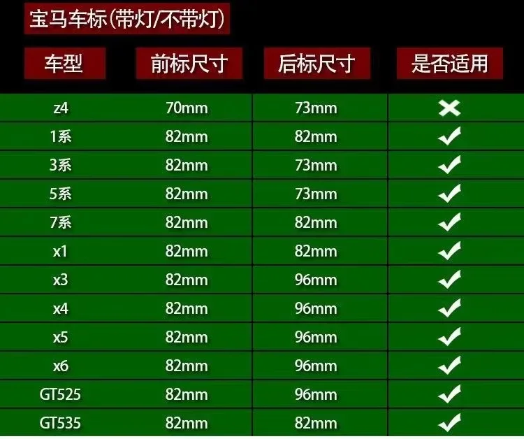 For BMW 4D Logo LED Lamp 82mm Badge for Front And Rear Decoration Suitable for 1 3 5 7 Series X1 X3 X4 X5 X6 GT525 GT535 thumbnail 6