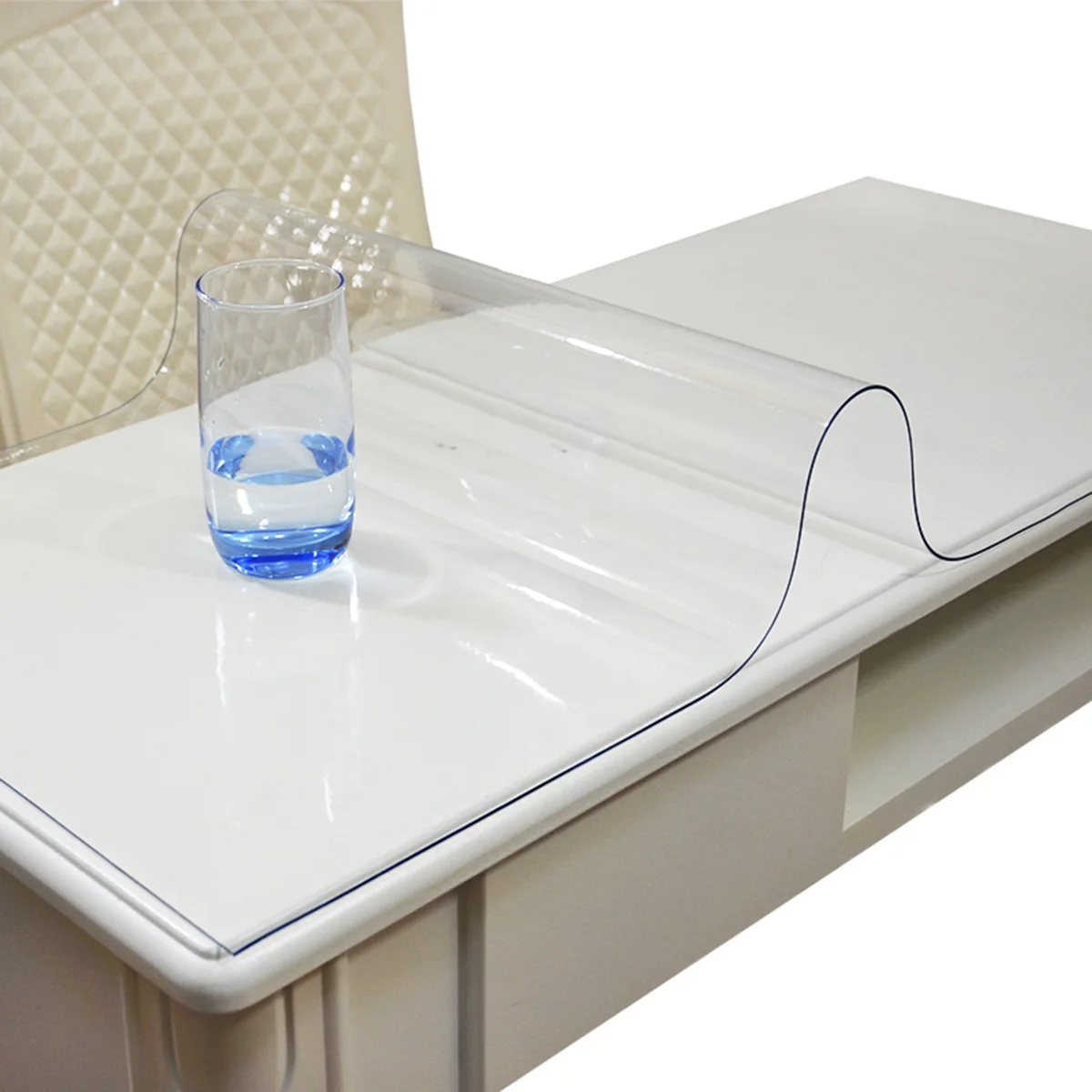 PVC Tablecloth Transparent Dining table cloth with kitchen Waterproof Oilproof tablecloths Soft glass rectangular table mat1.0mm thumbnail 2