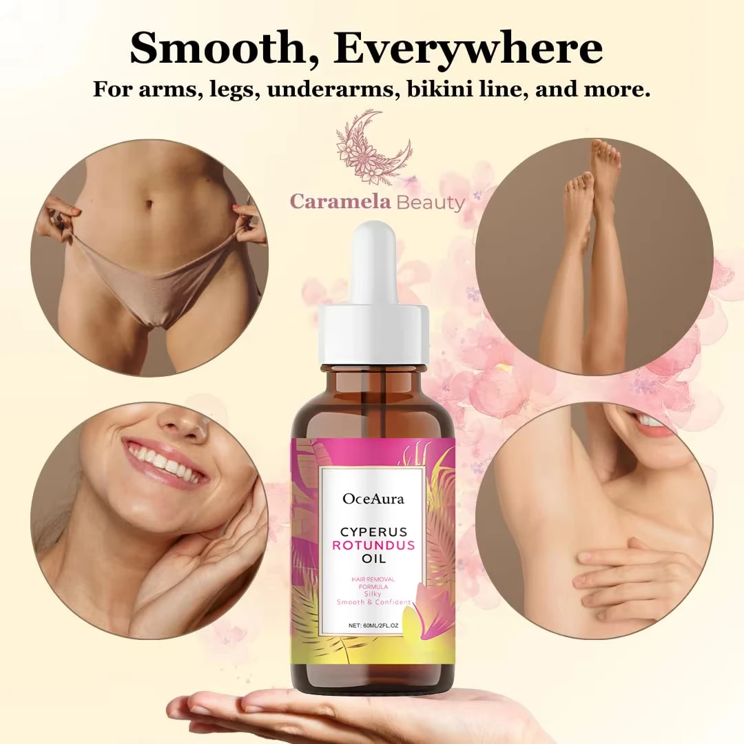 Cyperus Rotundus Oil for Hair Removal Smoothing Soothing Skin Care Moisturizes Armpit Leg Arm Hair Inhibitor Depilatory Oil thumbnail 4