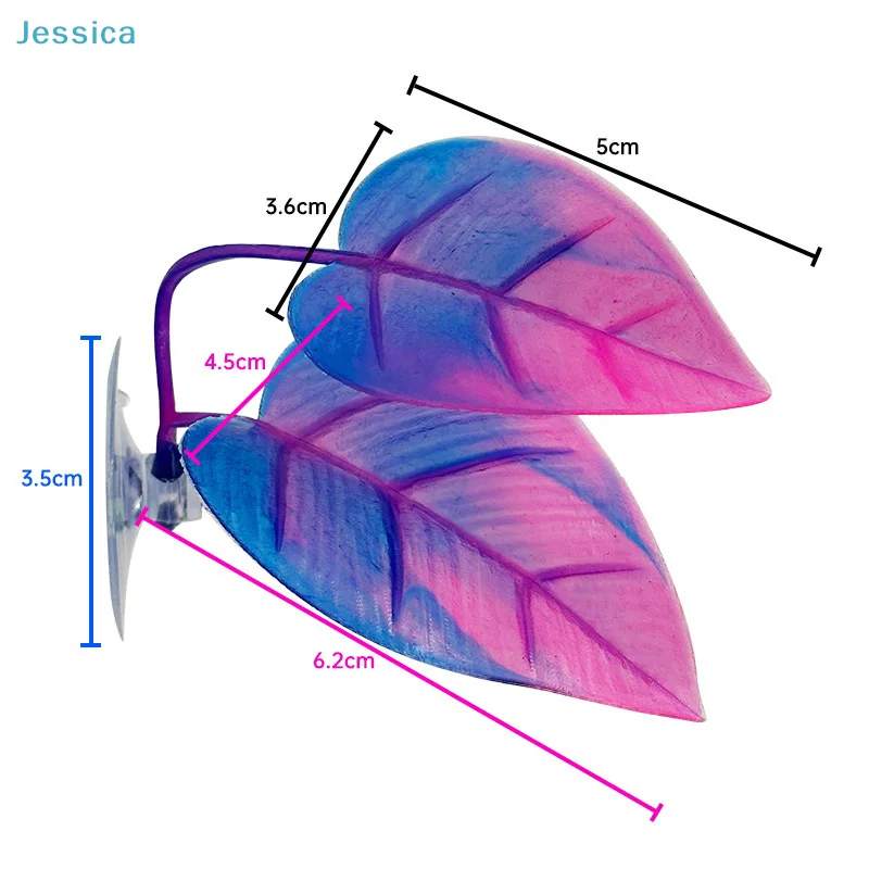 ♥Betta Fish Rest Leaf - Silicone Aquarium Betta Hammock Leaf with Suction Cup for Fish Tank Decoration & Resting thumbnail 4