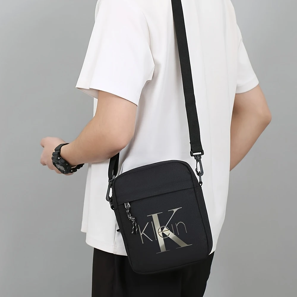 Trendy and Fashionable Men's Crossbody Bag Oxford Multifunctional and Versatile Klein Printed Single Shoulder Phone Bag thumbnail 6