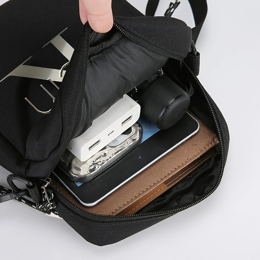 Trendy and Fashionable Men's Crossbody Bag Oxford Multifunctional and Versatile Klein Printed Single Shoulder Phone Bag thumbnail 3
