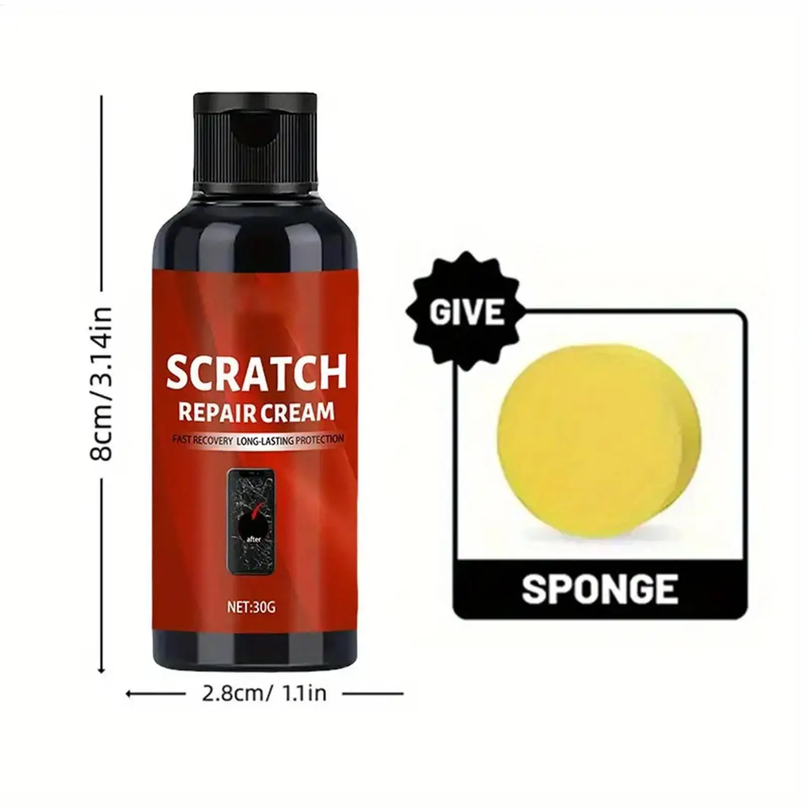 Glass Scratch Remover & Polishing Cream Quick Repair Kit for Phone Screen Watch Laptop Touchscreen, Sunglasses Electronics thumbnail 2