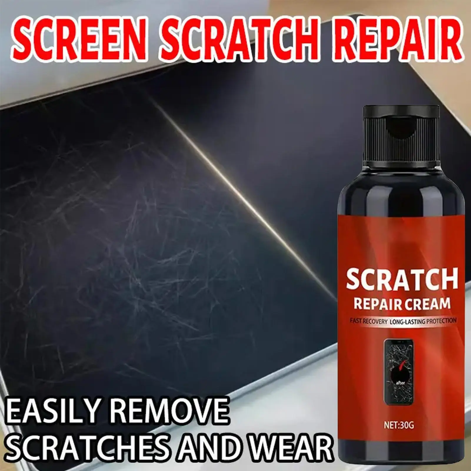 Glass Scratch Remover & Polishing Cream Quick Repair Kit for Phone Screen Watch Laptop Touchscreen, Sunglasses Electronics thumbnail 6
