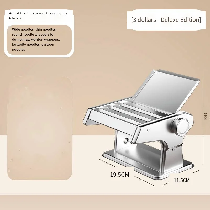 Wholesale Home Kitchen & Restaurant Use Hand Pasta Maker New Technology Noodle Machine for Grain Product Making thumbnail 5